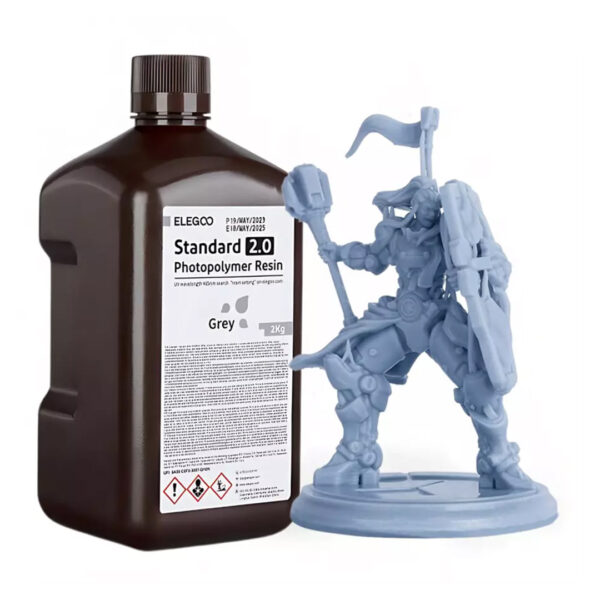 ELEGOO Standard 2 Kg Grey Resin for 3D Printer - Image 3