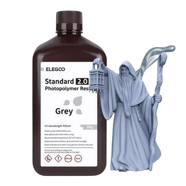ELEGOO Standard 2 Kg Grey Resin for 3D Printer - Image 4